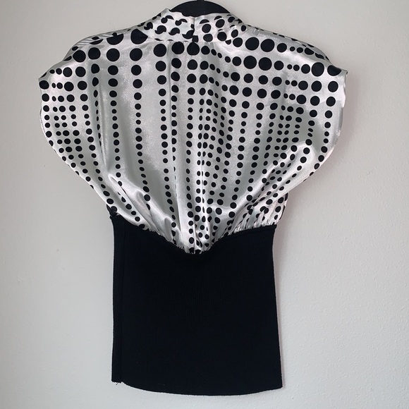 Twenty One Polka Dot Ribbed Blouse - Picture 4 of 4